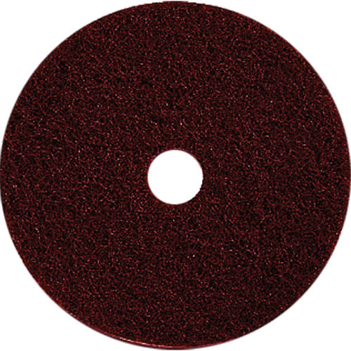 Floor Maintenance Pads, 17", Stripping, Brown Maritime Industrial Rubber