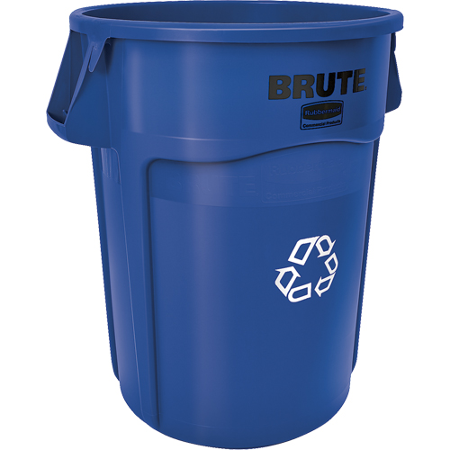 Contenants ronds pour le recyclage BRUTE, Vrac, Plastique, 44 gal. US Maritime Industrial Rubber