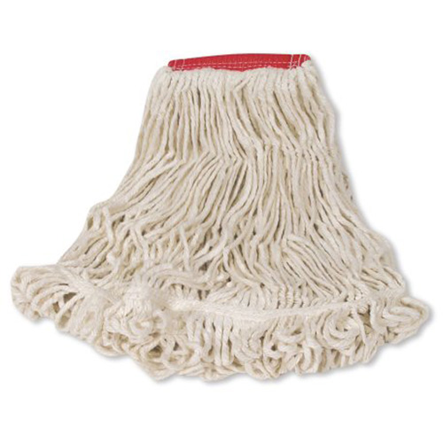 Super Stitch Wet Mop, Floor Finishing, Cotton/Yarn, 21 oz., Loop Style Maritime Industrial Rubber