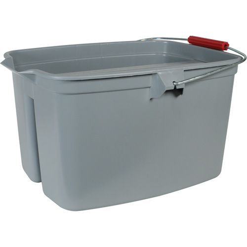 Seau &agrave; double usage, Capacit&eacute; de 5 gal. US (20 pintes), Gris Maritime Industrial Rubber