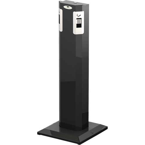 Cendrier sur socle, Sur pied, M&eacute;tal, Capacit&eacute; 1,6 gal. US, Hauteur 41-1/2" Maritime Industrial Rubber