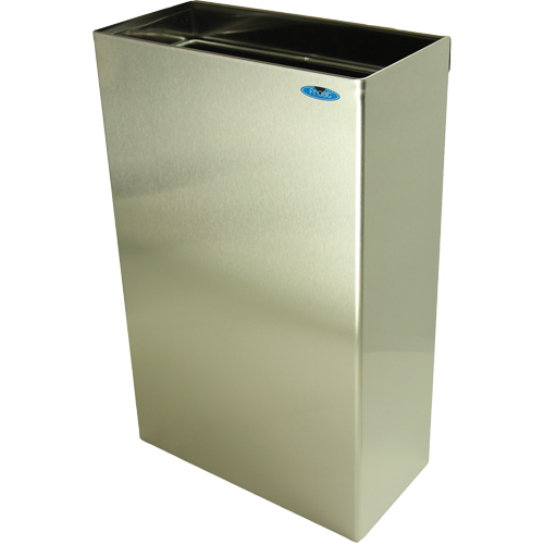 Wall Mounted Waste Receptacles, Stainless Steel, 11 US gal. Maritime Industrial Rubber
