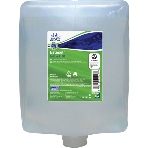 Estesol&reg; PURE Hand, Hair & Body Wash, Cream, 4 L, Refill, Fresh Scent Maritime Industrial Rubber