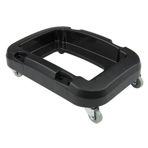 Recycling & Waste Receptacle Dolly, Polypropylene, Black, Fits: 17-1/4" x 12-1/2" Maritime Industrial Rubber