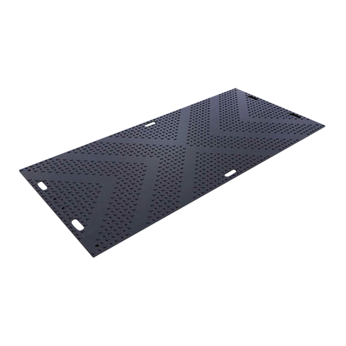 LibertyMat&reg; Medium-Duty Ground Protection, 4' x 8', High Density Polyethylene, Textured, Black Maritime Industrial Rubber