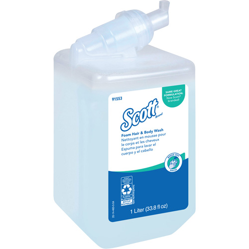 Savon moussant pour le corps et les cheveux Scott Pro, 1000 ml, Fraîcheur, Bouteille Maritime Industrial Rubber
