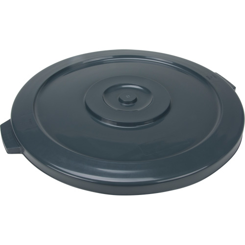 Couvercle pour contenant &agrave; d&eacute;chets, Couvercle plat, Plastique/Poly&eacute;thyl&egrave;ne, Convient aux contenants 24" dia. Maritime Industrial Rubber