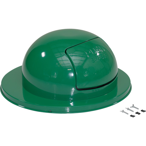 Couvercle pour baril &agrave; d&eacute;chets, Couvercle bomb&eacute;, M&eacute;tal, Convient aux contenants 23-1/2" dia. Maritime Industrial Rubber