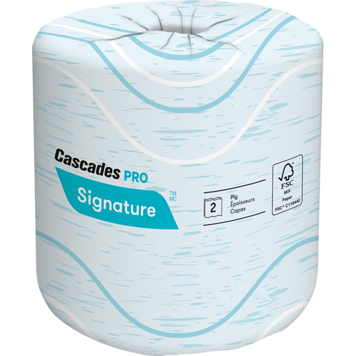 Pro Signature Toilet Paper, 2 Ply, 400 Sheets/Roll, 133' Length, White Maritime Industrial Rubber