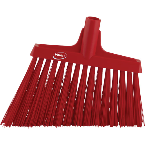 Angle Broom Head, X-Coarse Bristles, 12", Polyester, Red Maritime Industrial Rubber