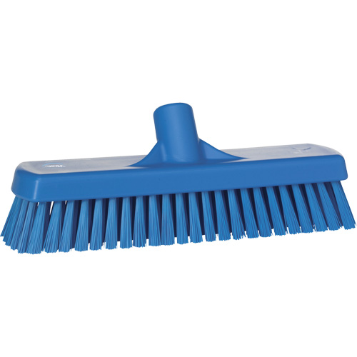 Brosse &agrave; r&eacute;curer pour planchers et murs, Crins Ferme, 12", Polyester, Bleu Maritime Industrial Rubber