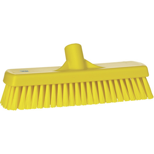 Brosse &agrave; r&eacute;curer pour planchers et murs, Crins Ferme, 12", Polyester, Jaune Maritime Industrial Rubber