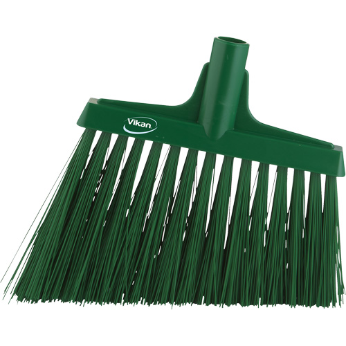 T&ecirc;te de balai oblique, Crins Extra-ferme, 12", Polyester, Vert Maritime Industrial Rubber