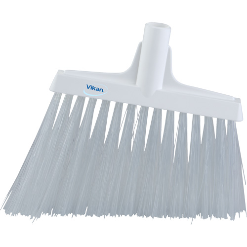 Angle Broom Head, X-Coarse Bristles, 12", Polyester, White Maritime Industrial Rubber