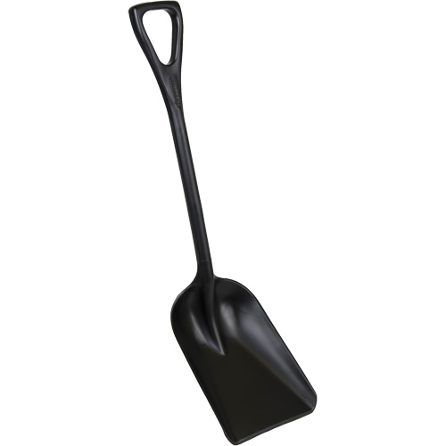 Pelle hygi&eacute;nique monopi&egrave;ce, Lame 10" x 6", Longueur de 37-1/2", Plastique, Noir Maritime Industrial Rubber
