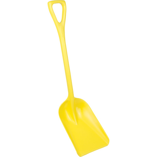 Pelle hygi&eacute;nique monopi&egrave;ce, Lame 10" x 6", Longueur de 37-1/2", Plastique, Jaune Maritime Industrial Rubber