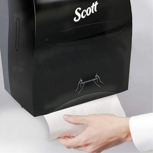 Distributeur d'essuie-mains Essential de Scott, Manuel/Sans contact, 12,63" la x 10,2" p x 16,13" h Maritime Industrial Rubber