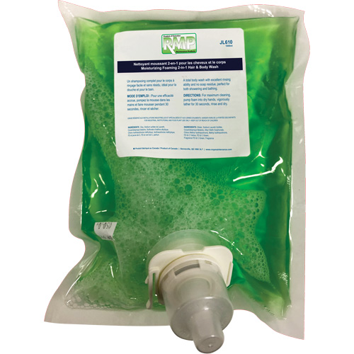 Savon hydratant pour le corps et les cheveux, 1 L, Pomme verte, Sac-cartouche Maritime Industrial Rubber
