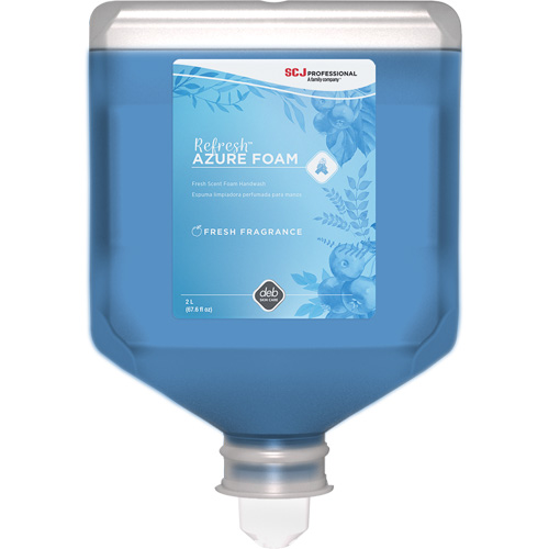 Savon &agrave; mains Refresh Azure, Mousse, 2 L, Parfum&eacute; Maritime Industrial Rubber