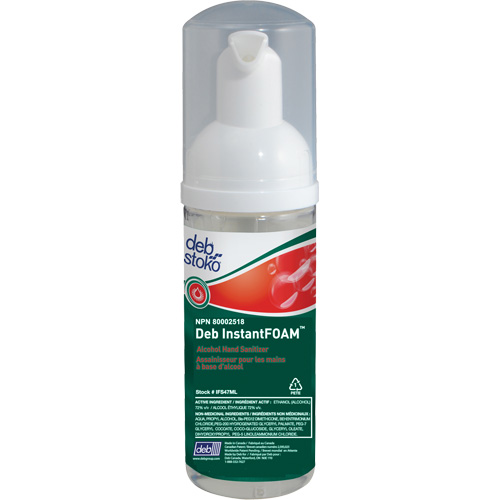 D&eacute;sinfectant pour les mains Instantfoam, 47 ml, Bouteille &agrave; pompe, 70 % alcool Maritime Industrial Rubber
