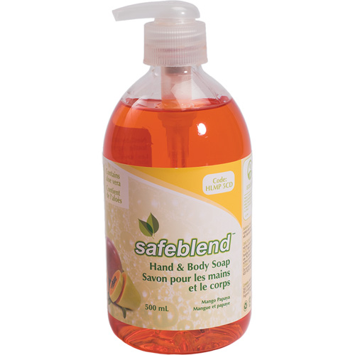 Savon pour les mains & le corps, 500 ml, Mangue papaye, Bouteille Maritime Industrial Rubber