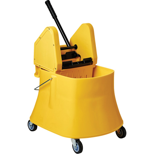 Champ Bucket & Wringer Combo, Down Press, 7.5 US Gal. (30 Quarts), Yellow Maritime Industrial Rubber