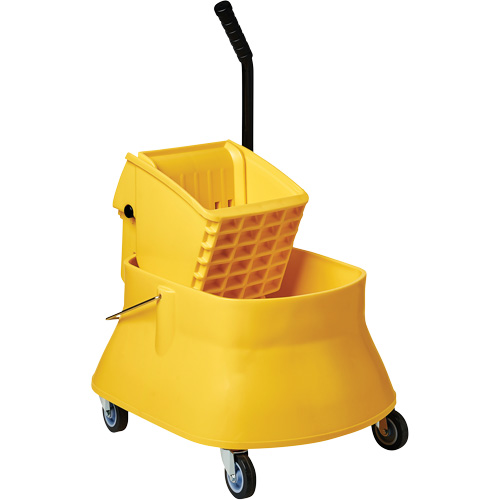Champ Bucket & Wringer Combo, Side Press, 7.5 US Gal. (30 Quarts), Yellow Maritime Industrial Rubber