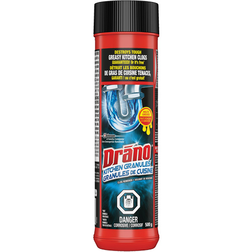 Granules nettoyantes pour drain d&eacute;vier de cuisine de Drano Maritime Industrial Rubber