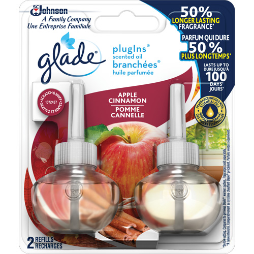 Glade&reg; PlugIns&reg; Scented Oil Refills, Apple Cinnamon, Cartridge Maritime Industrial Rubber