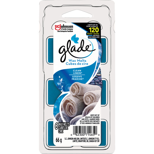 Cubes de cire parfum&eacute;e Glade, Lessive fraîche  Maritime Industrial Rubber