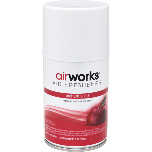 AirWorks&reg; Metered Air Fresheners, Orchard Spice, Aerosol Can Maritime Industrial Rubber