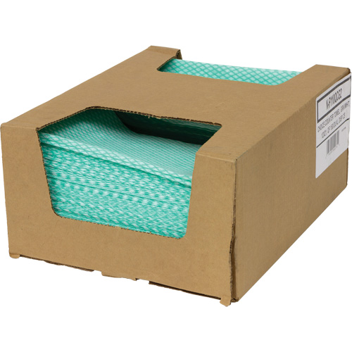 SaniWorks&reg; Choice Counter Cloths, Green/White Maritime Industrial Rubber