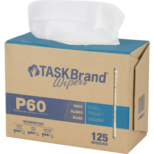 TaskBrand&reg; P60 Premium Series Wipers, All-Purpose, 16-3/4" L x 8-1/4" W Maritime Industrial Rubber