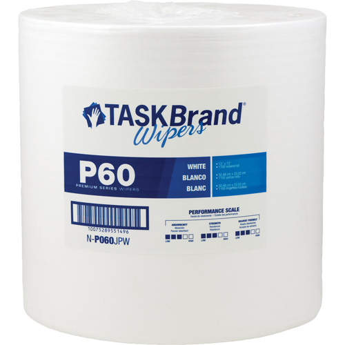 Chiffons de premi&egrave;re qualit&eacute; P60 TaskBrand, Tout usage, 13" lo x 12" la Maritime Industrial Rubber