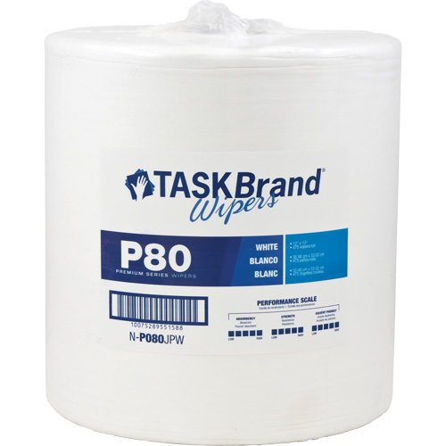 TaskBrand&reg; P80 Premium Series Wipers, Heavy-Duty, 13" L x 12" W Maritime Industrial Rubber