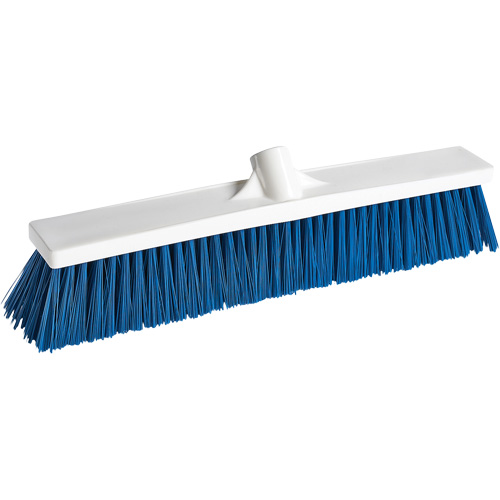 Foodservice Push Broom, Medium Bristles, 18", Polypropylene, White Maritime Industrial Rubber