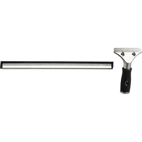 Raclette &agrave; fen&ecirc;tres avec manche, 14", Caoutchouc, Cadre Acier inoxydable Maritime Industrial Rubber
