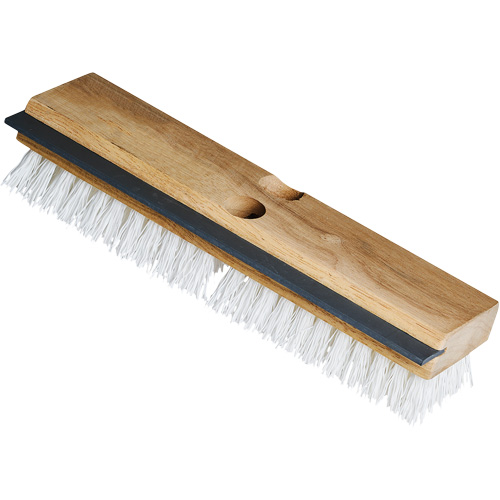 Utility Scrub Brush & Squeegee, 11" L, Polypropylene Bristles, White Maritime Industrial Rubber