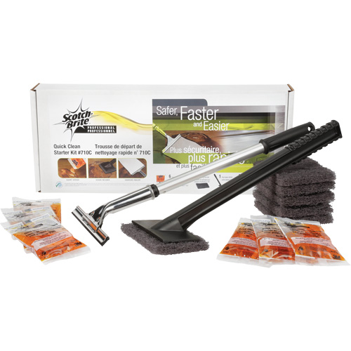 Scotch-Brite Quick Clean Griddle Cleaning System Starter Kit Maritime Industrial Rubber