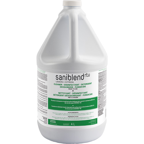 D&eacute;sinfectant et assainissant SaniBlend pr&ecirc;t &agrave; l'emploi, 4 L, Cruche Maritime Industrial Rubber