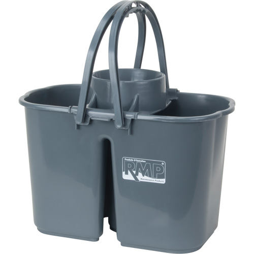 Mop Pail & Wringer, Strainer, 3.75 US Gal.(15 Quart), Grey Maritime Industrial Rubber