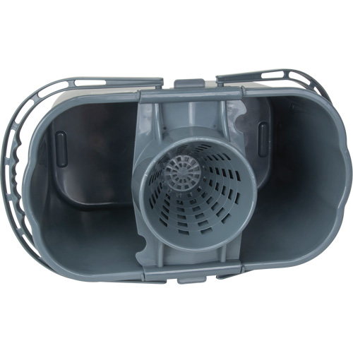 Mop Pail & Wringer, Strainer, 3.75 US Gal.(15 Quart), Grey Maritime Industrial Rubber