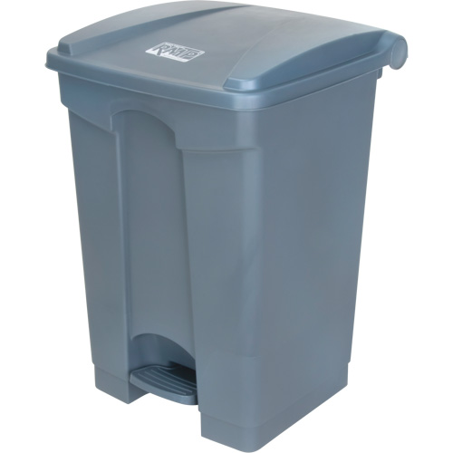 Poubelle &agrave; p&eacute;dale, Plastique, Capacit&eacute; 12 gal. US Maritime Industrial Rubber