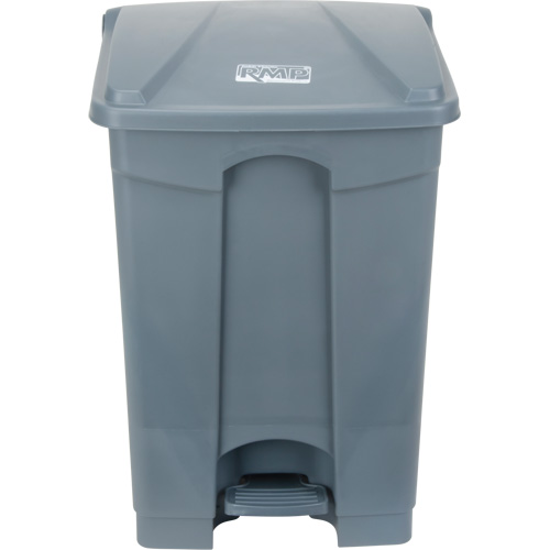 Poubelle &agrave; p&eacute;dale, Plastique, Capacit&eacute; 12 gal. US Maritime Industrial Rubber