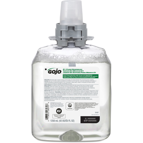 FMX-12 E1 Hand Soap, Foam, 1250 ml, Unscented Maritime Industrial Rubber
