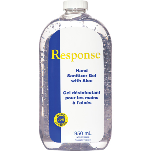 Response&reg; Hand Sanitizer Gel with Aloe, 950 ml, Refill, 70% Alcohol Maritime Industrial Rubber