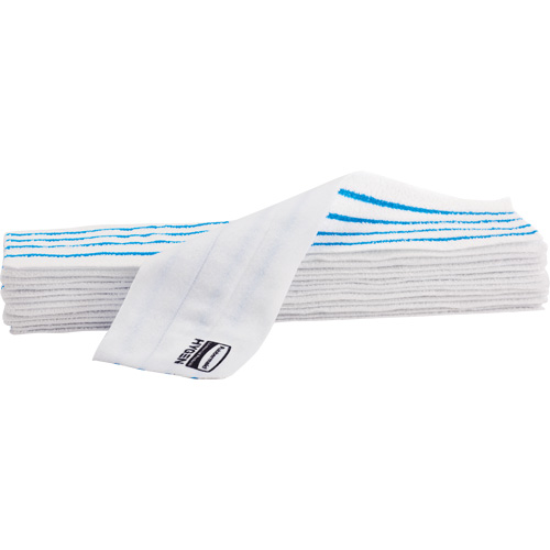 Disposable Mop Pad, Hook and Loop Style, Microfibre, 18" L x 4" W Maritime Industrial Rubber
