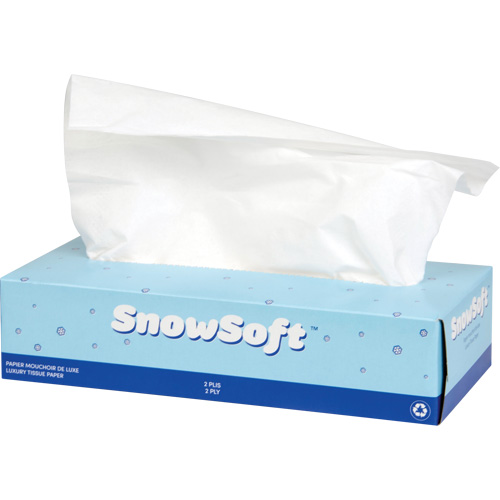 Snow Soft Premium Facial Tissue, 2 Ply, 7.4" L x 8.4" W, 100 Sheets/Box Maritime Industrial Rubber