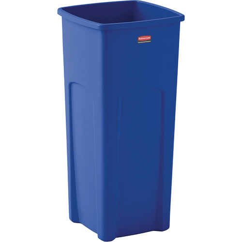 Untouchable&reg; Square Recycling Container, Bulk, Plastic, 23 US gal. Maritime Industrial Rubber