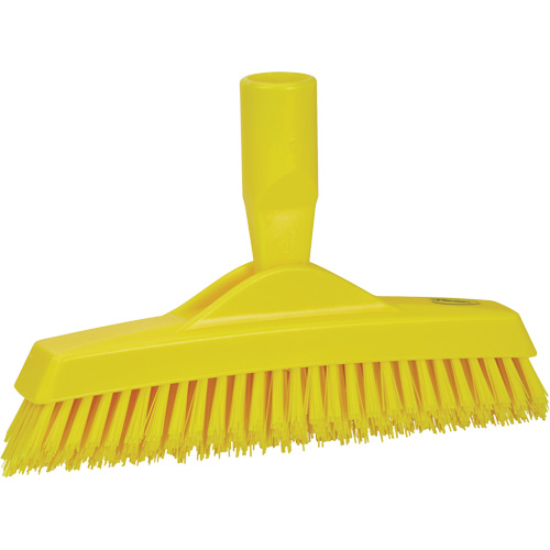 Grout Brush, Stiff Bristles, 9-1/4" Long, Yellow Maritime Industrial Rubber